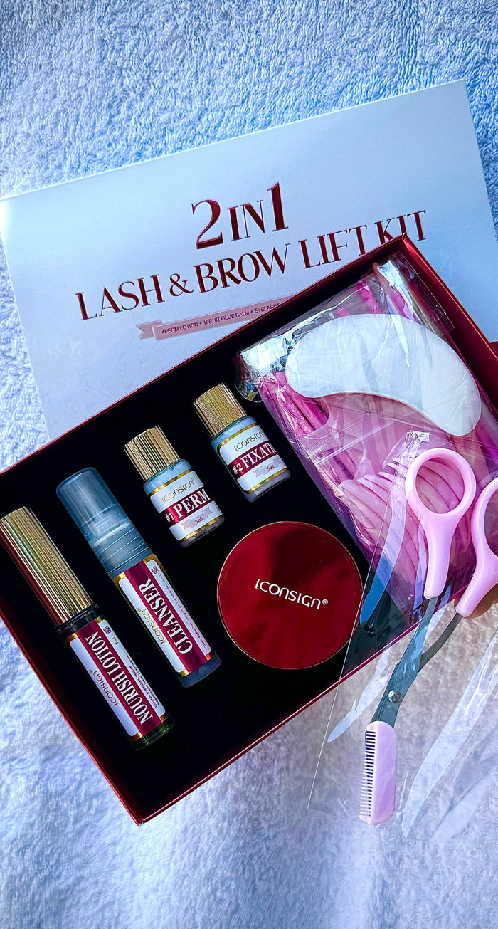 Kit de rehaussement de cils & brow lift 2 en 1 (sans teinture)