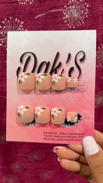 Faux-ongles pied Flower